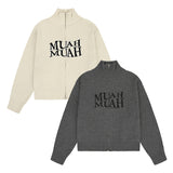 [1WAY ZIPPER] LAMBSWOOL JACQUARD KNIT ZIPUP
