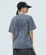 ウォッシュドソーラーアップリケTシャツ