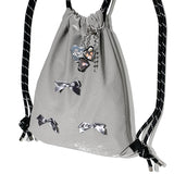 Ribbon Gym Sack [Gray]