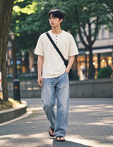 26SS★ ラウンドヘンリーネック半袖Tシャツ
