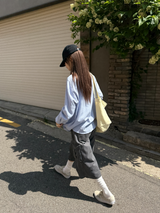 チェック クロップシャツ