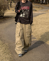 Utility Patch Wide Cargo Pants