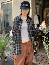 スローツーウェイチェックシャツ (2C)