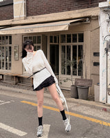 Betty Unbalanced Knitwear (With Belt)