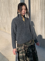 HENLEY ANORAK SWEATER (5C)