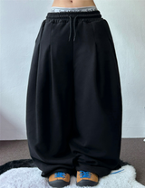 10000ソルド❤バックフロントツーピンタックバルーンオーバーパンツ🩶🖤2カラー🩶S-XL