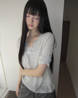 Hirem Roll-Up 7-Sleeve Knit Top
