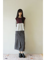 ソフト ポケット スカート(GREY)