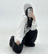 (SHIRRED BOW❤/BRUSHED FLEECE❤/100% COTTON) TRAINING BOW PANTS - 3 COLOR