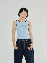 DOODLE SLEEVELESS - BLUE