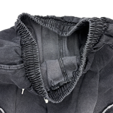 raw-edge cargo bermuda shorts