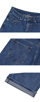 ベーシックデニムパンツ (blue)