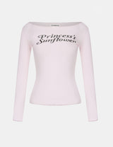 プリンセスサンフラワーレタリングTシャツ