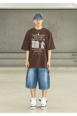 BEACH GLAM REAL OVERSIZED SHORT T-SHIRTS MSFTS002-BR