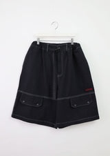 (UNISEX)ベルトフリーバミューダパンツ