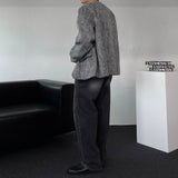 90's Carlton Moehair No Collar Jacket (2 colors)