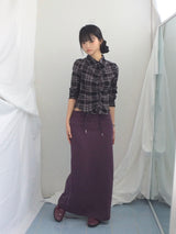 ruffle frill checkered short shirt