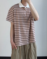 パヴェルストライプカラーショートスリーブTシャツ