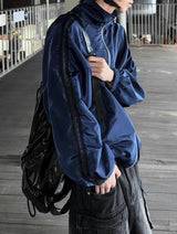 Lightweight High-Neck Side Track Wind Jacket 4color