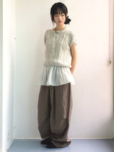 コットンナッツハーフニット