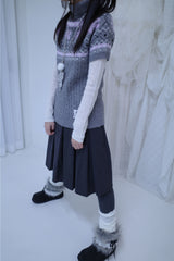 Yoohoo pleats midi skirt (2color)