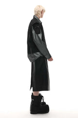 Double Layer Faux Leather Shorts