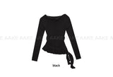 FRILL DROP OFF-SHOULDER TOP