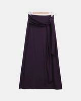 Erion Tie Shirred Long Skirt