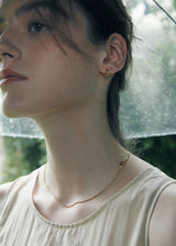 [925 silver] Deux.silver.122 / ラインピアス (ゴールド)