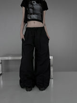 under nylon shirring pants (2color)