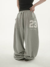 Bold 23embroidery sweat pants -3C