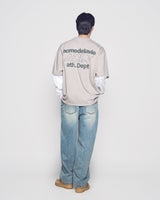 25FW ダブルレイヤーADLV長袖Tシャツ ライトグレー