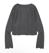 JERA METAL LOGO SOFT HOOK CARDIGAN (2COLOR)