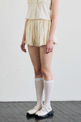 CUDDLY BALLOON SKIRT PANTS / BEIGE