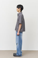 Sion Checked Half Shirt