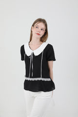 collar point blouse
