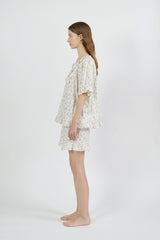 ULLALA PAJAMA Lili Short-sleeve Two-piece  Ivory[24151WTSSN]