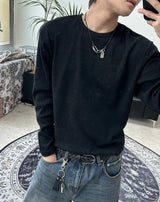 キアンワッフルクロップド長袖Tシャツ
