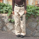 Fire Rose Cargo Pants Beige
