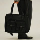 PE Leather Pocket Hand/Shoulder Bag