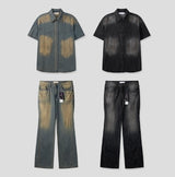 Summer Cool Oil Washed Western Denim Shirt