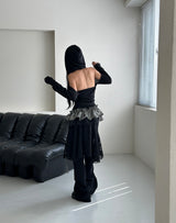 Pintuck Shirring Bootcut Long Pants
