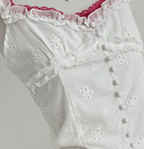 Elodie Eyelet Ruffle Camisole