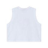 25SS UGLY HEART CROP SLEEVELESS WHITE