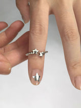 mini star point open ring