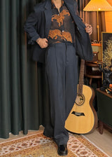 Linen loose-fit jacket 4COLOR