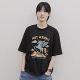 スタークラウド ユニコーン オーバーフィット 半袖Tシャツ_BLACK