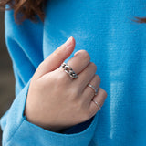 SVR-S616 Enhypen Garden Wear Silver 92.5 Friendship Couple Daily Chain Ring Silver Ring