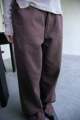 washing herringbone wide pants(2colors)