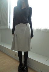 pleats wrap skirt